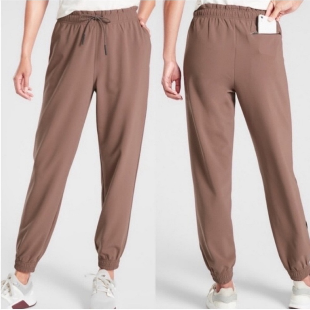 BOGO! Athleta Metropolis Jogger Satin Trim Mineral Brown Size 2